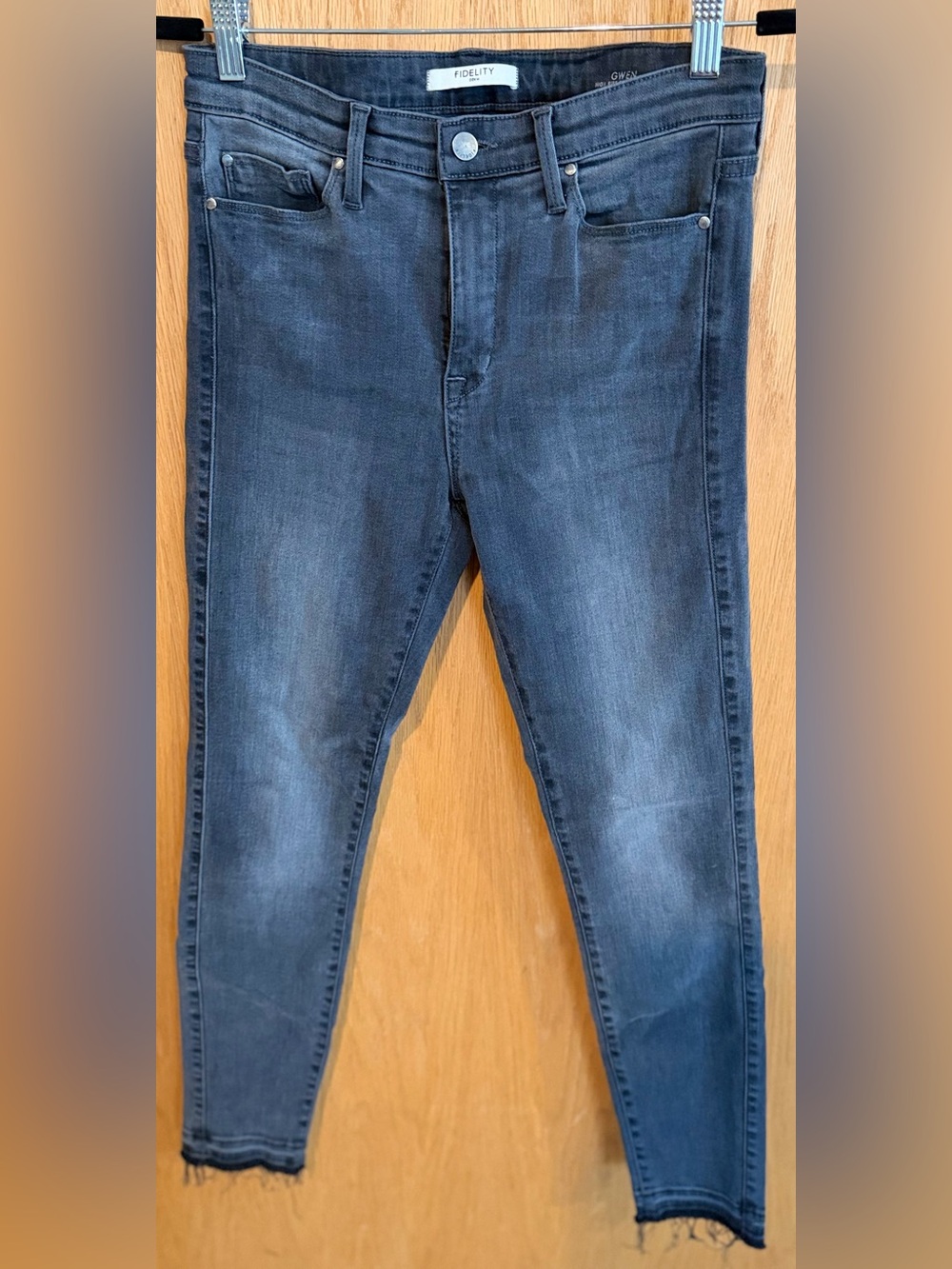Fidelity Women's Washed Gray Skinny Jeans
